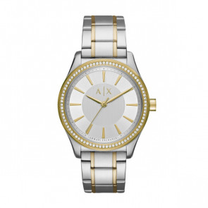 Watch strap Armani Exchange AX5446 Stainless steel Bi-color 18mm