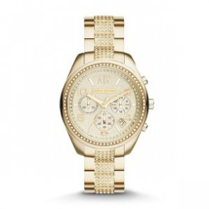 Watch strap AX5516 Steel Gold Toned 18mm