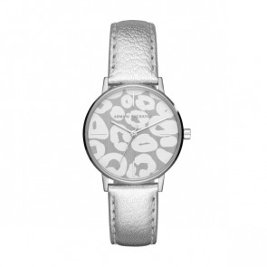 Watch strap Armani Exchange AX5539 Leather Grey 18mm