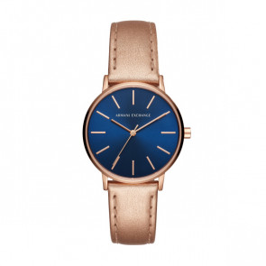 Watch strap Armani Exchange AX5547 Leather Rosé 18mm