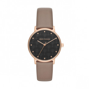 Watch strap AX5553 Leather Taupe 18mm