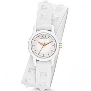 Watch strap Armani Exchange AX6023 Leather White 12mm