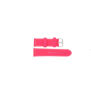 Watch strap Davis B0262 / Fluor Leather Pink 24mm