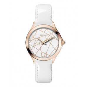 Watch strap Balmain B47592227 / 1732521 Leather White 16mm