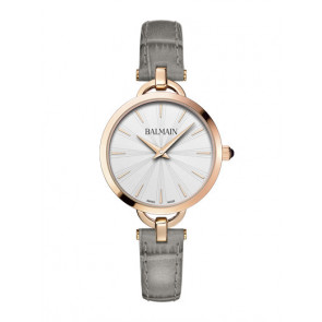 Watch strap Balmain B47795116 / 1732484 Leather Grey