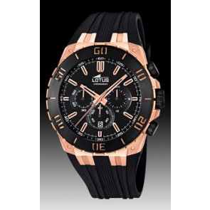 Watch strap Lotus 15804-1 / 15805-3 / 15801-1 Rubber Black 31mm