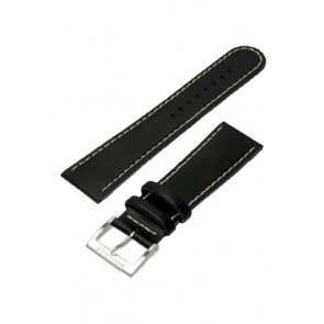 Watch strap Mondaine BM20011 Leather Black 22mm
