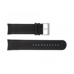 Mondaine watch strap BM20086 / FE23122.20Q.2 Leather Black 22mm + standard stitching