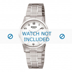 Boccia watch strap 3258-01 Titanium Silver 16mm