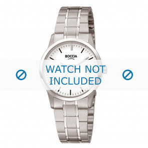 Boccia watch strap 3258-02 Titanium Silver 16mm