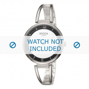 Boccia watch strap 3260-01 Titanium Silver 10mm