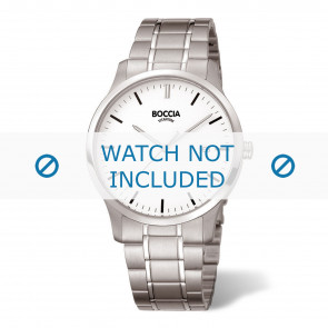 Boccia watch strap 3595-02 Titanium Silver 20mm