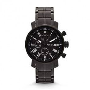 Watch strap Fossil BQ1005 Steel Black 20mm