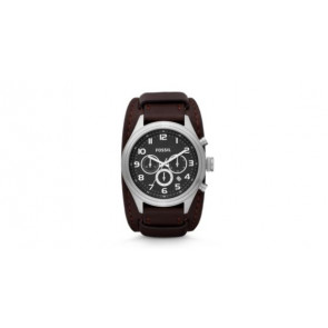 Watch strap Fossil BQ1034 Leather Brown 22mm