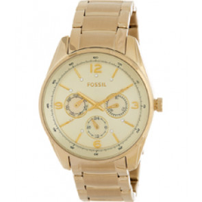Watch strap Fossil BQ1071 Stainless steel Gold Toned 20mm