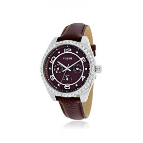Watch strap Fossil BQ1093 Leather Brown 18mm