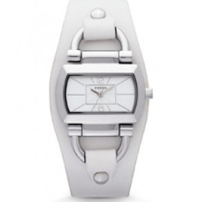 Watch strap Fossil BQ1114 Leather White 10mm