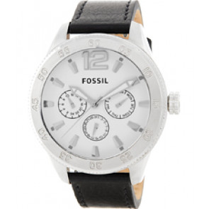 Watch strap Fossil BQ1162 Leather Black 22mm