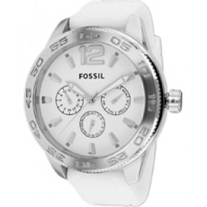 Watch strap Fossil BQ1163 Silicone White 22mm