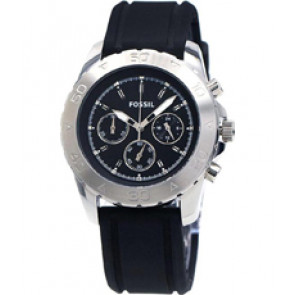 Watch strap Fossil BQ1180 Silicone Black 22mm