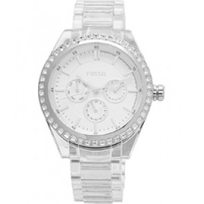Watch strap Fossil BQ1193 Plastic White 18mm