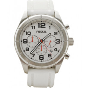 Watch strap Fossil BQ1242 Silicone White 22mm