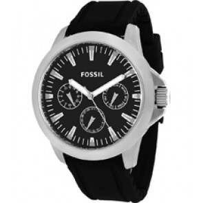 Watch strap Fossil BQ1291 Silicone Black 22mm
