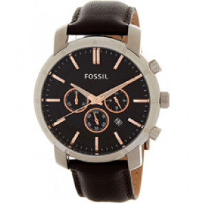 Watch strap Fossil BQ1525 Leather Brown 22mm