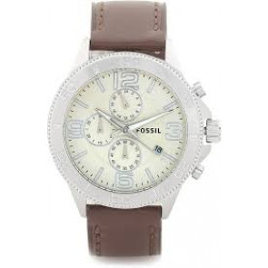 Watch strap Fossil BQ1629 Leather Brown 22mm