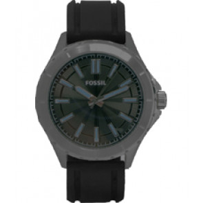 Watch strap Fossil BQ1639 Silicone Black 22mm