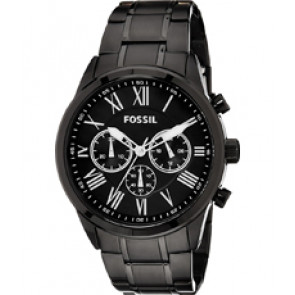 Watch strap Fossil BQ1743 Steel Black 22mm