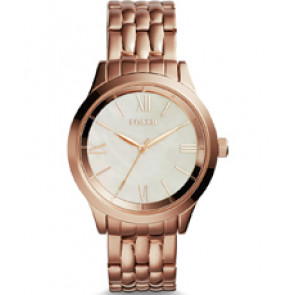Watch strap Fossil BQ1756 Stainless steel Rosé 18mm