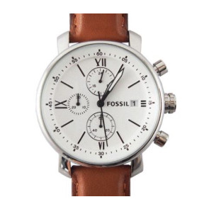 Watch strap Fossil BQ2006 Leather Cognac 20mm