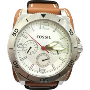 Watch strap Fossil BQ2017 Leather Cognac 22mm