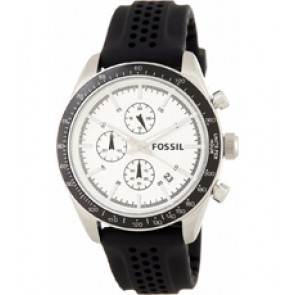 Watch strap Fossil BQ2068 Silicone Black 22mm