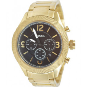 Watch strap Fossil BQ2110 Stainless steel Gold Toned 24mm