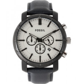 Watch strap Fossil BQ2133 Leather Black 22mm