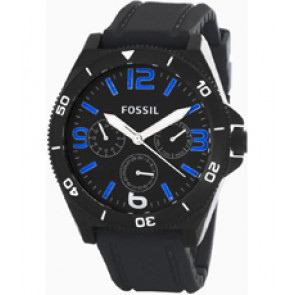 Watch strap Fossil BQ2161 Silicone Black 22mm