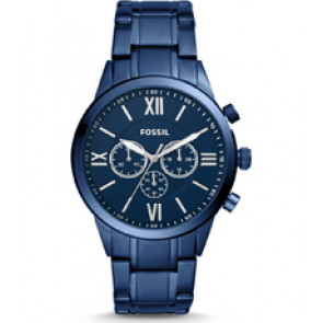 Watch strap Fossil BQ2191 Stainless steel Blue 26mm