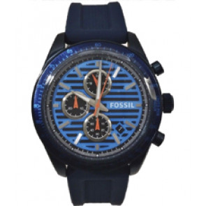 Watch strap Fossil BQ2211 Silicone Blue 22mm
