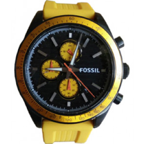 Watch strap Fossil BQ2213 Silicone Yellow 22mm