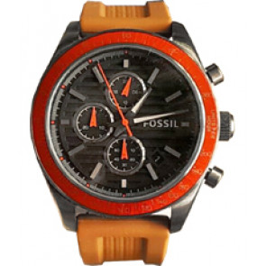 Watch strap Fossil BQ2223 Silicone Brown 22mm