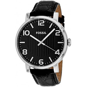 Watch strap Fossil BQ2248 Leather Black 20mm