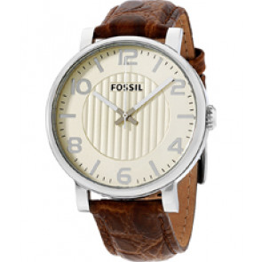 Watch strap Fossil BQ2249 Leather Brown 20mm
