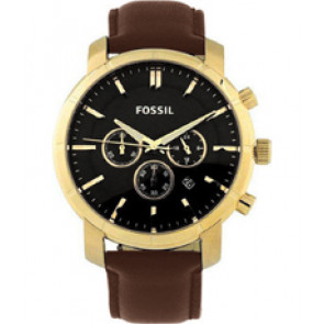 Watch strap Fossil BQ2255 Leather Brown 22mm