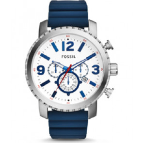 Watch strap Fossil BQ2298 Silicone Blue 24mm