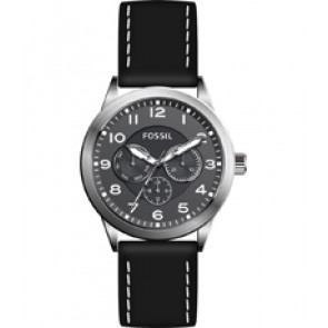 Watch strap Fossil BQ2308 Leather Black 22mm