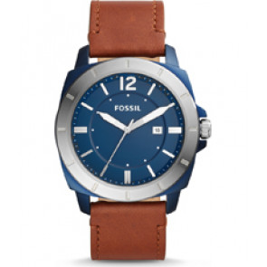 Watch strap Fossil BQ2323 Leather Brown 24mm