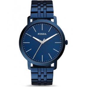 Watch strap Fossil BQ2324 Stainless steel Blue 22mm