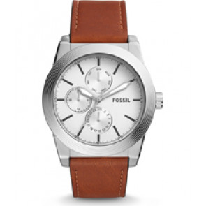 Watch strap Fossil BQ2335 Leather Brown 24mm